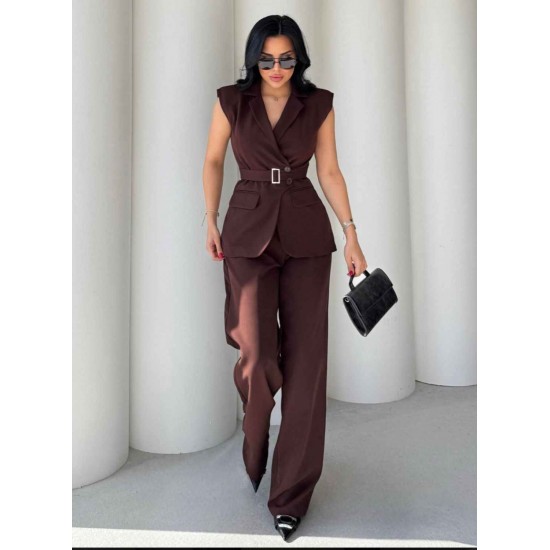 183250 TOPTAN KAHVE PANTOLON TAKIM