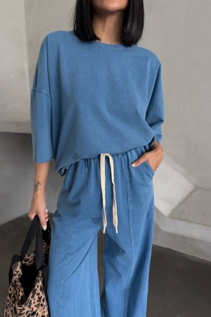 183255 blue Track suitcase