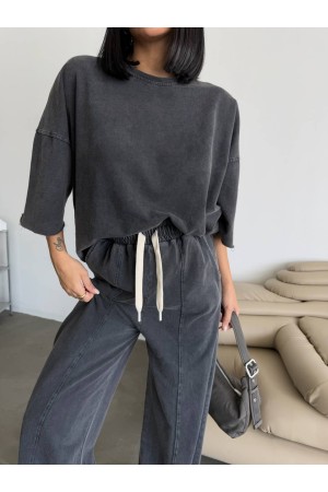 183256 TOPTAN SİYAH EŞOFMAN TAKIM