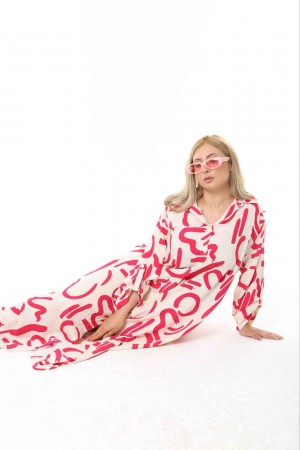 183269 TOPTAN DESENLİ ELBİSE