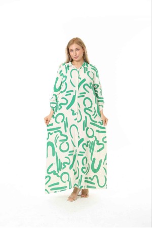 183270 TOPTAN DESENLİ ELBİSE