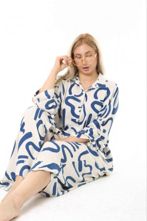 183271 TOPTAN DESENLİ ELBİSE