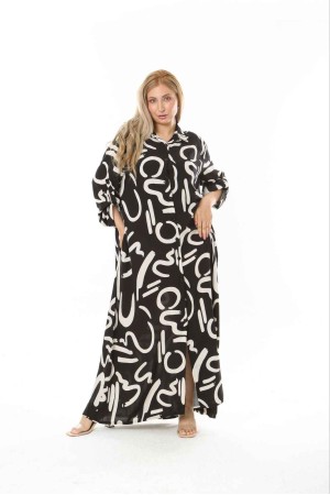 183272 TOPTAN DESENLİ ELBİSE