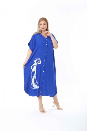 183283 TOPTAN SAKS ELBİSE