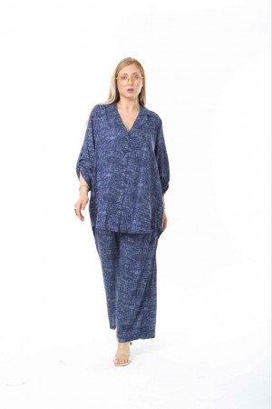 183286 TOPTAN MAVİ PANTOLON TAKIM