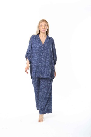 183286 TOPTAN MAVİ PANTOLON TAKIM