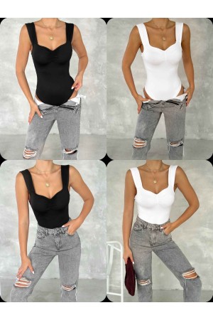 183312 TOPTAN SİYAH BODYSUIT