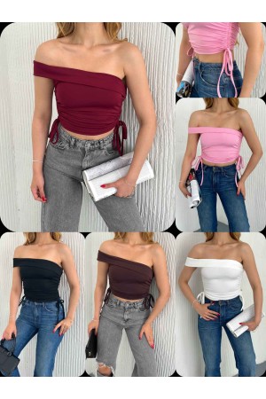 183315 TOPTAN BORDO BLUZ