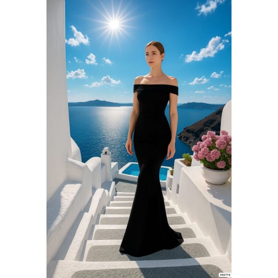 183324 black Evening dress