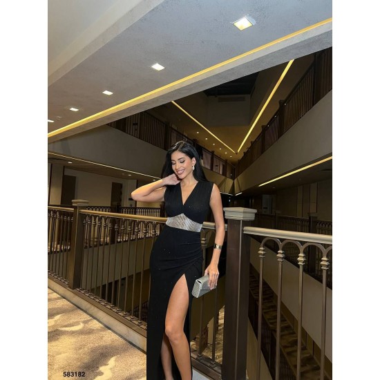 183352 black Evening dress