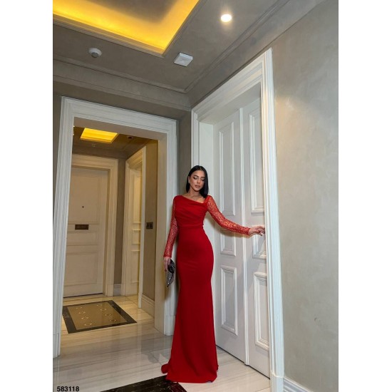 183357 red Evening dress