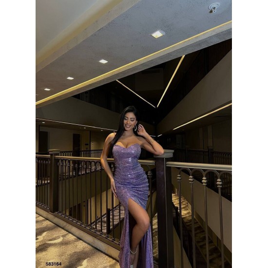 183369 lilac Evening dress