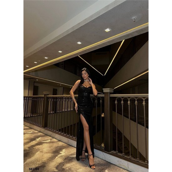 183370 black Evening dress