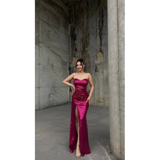 183372 fuchsia Evening dress
