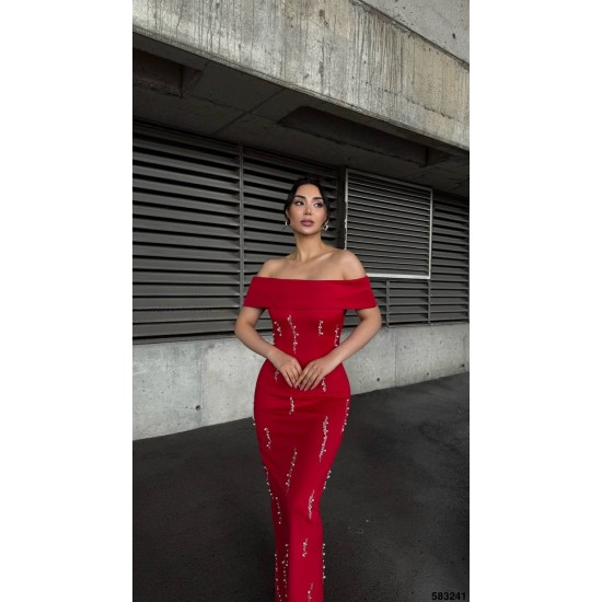 183377 red Evening dress