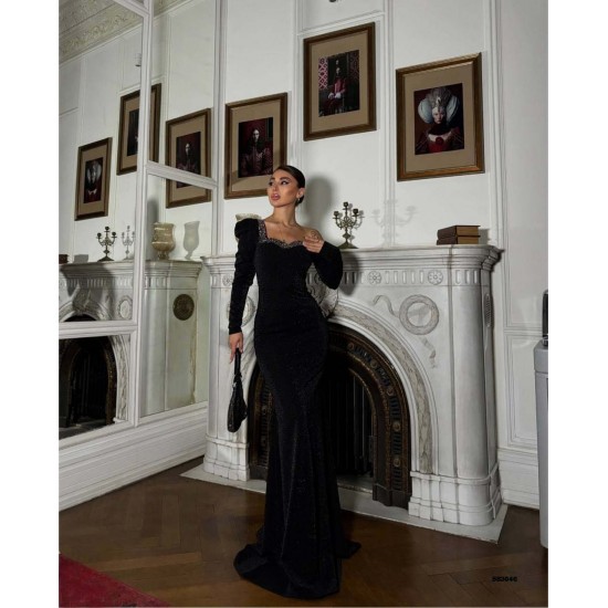 183381 TOPTAN SİYAH ABİYE