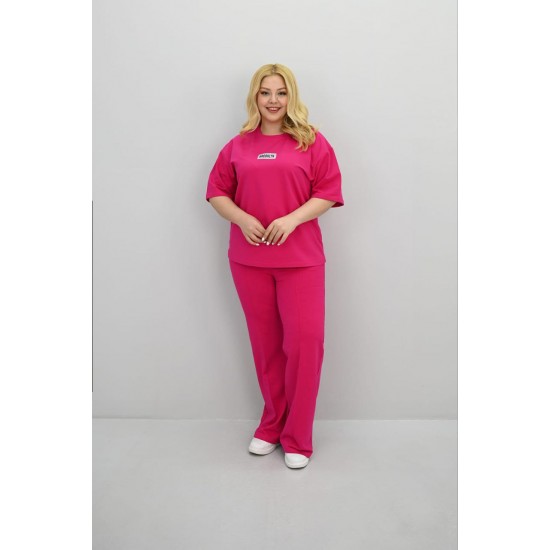 183391 fuchsia Track suitcase