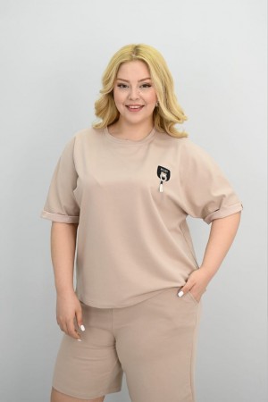 183395 beige Track suitcase