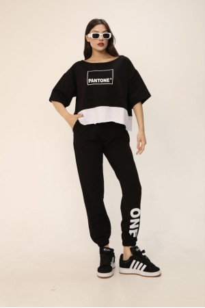 183406 TOPTAN SİYAH EŞOFMAN TAKIM