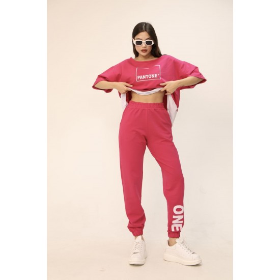 183409 TOPTAN PEMBE EŞOFMAN TAKIM