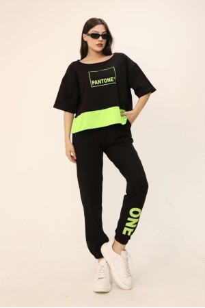 183411 TOPTAN SİYAH EŞOFMAN TAKIM