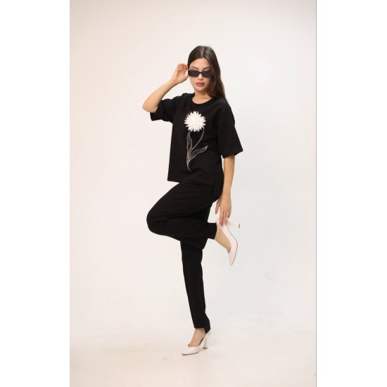 183412 TOPTAN SİYAH EŞOFMAN TAKIM