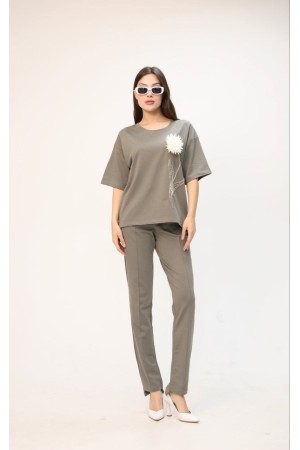 183413 TOPTAN HAKİ EŞOFMAN TAKIM