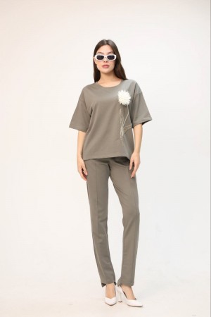 183413 TOPTAN HAKİ EŞOFMAN TAKIM