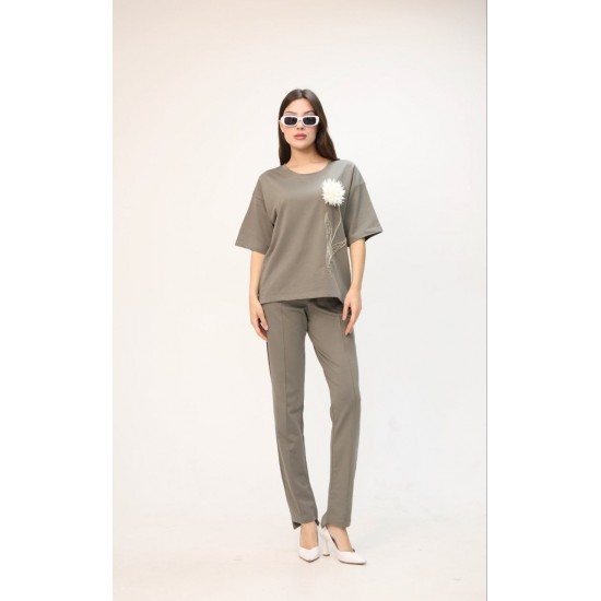 183413 TOPTAN HAKİ EŞOFMAN TAKIM