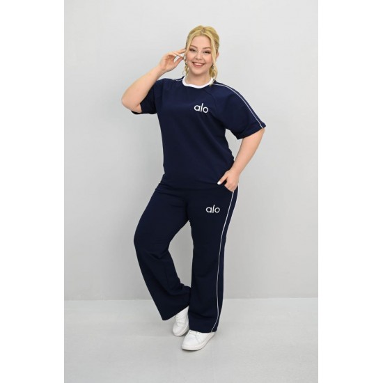 183420 Navy blue Track suitcase