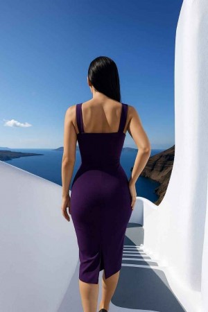 183469 TOPTAN MOR ELBİSE