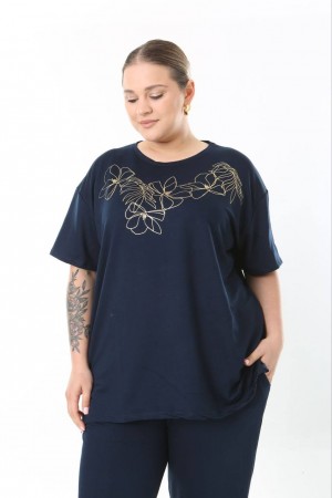 183487 Navy blue BLOUSE