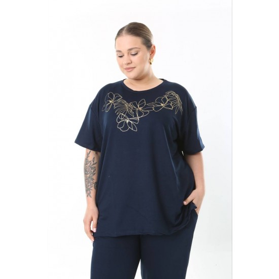 183487 Navy blue BLOUSE
