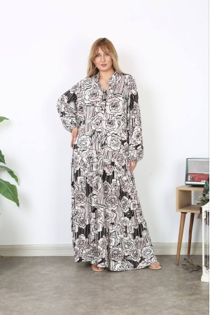 183497 TOPTAN DESENLİ ELBİSE