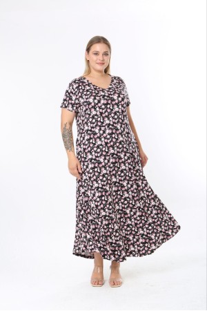 183519 TOPTAN DESENLİ ELBİSE