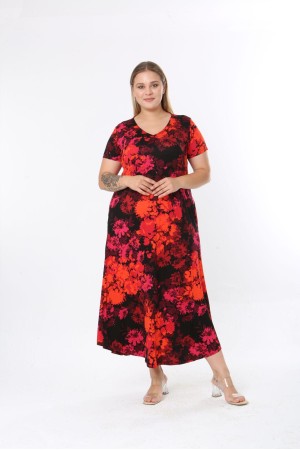 183521 TOPTAN DESENLİ ELBİSE