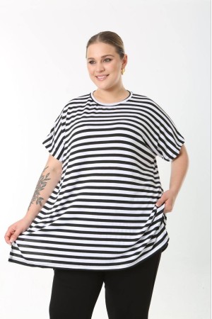 183541 TOPTAN ÇİZGİLİ BLUZ