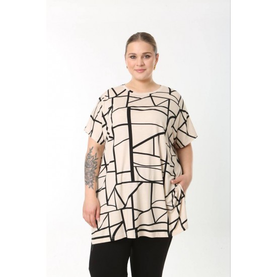 183546 TOPTAN DESENLİ BLUZ