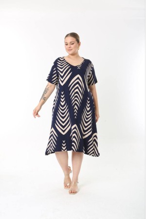 183570 TOPTAN DESENLİ ELBİSE