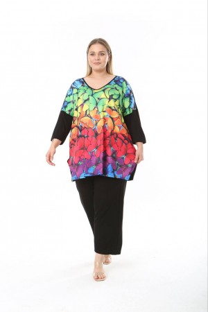 183578 TOPTAN DESENLİ BLUZ