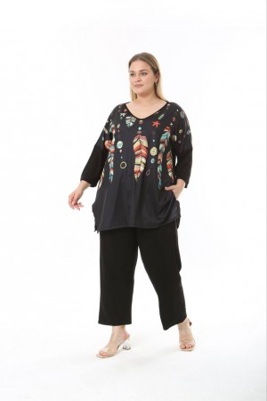 183582 TOPTAN DESENLİ BLUZ