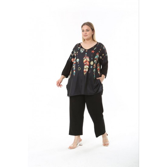 183582 TOPTAN DESENLİ BLUZ