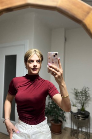 183632 burgundy BLOUSE