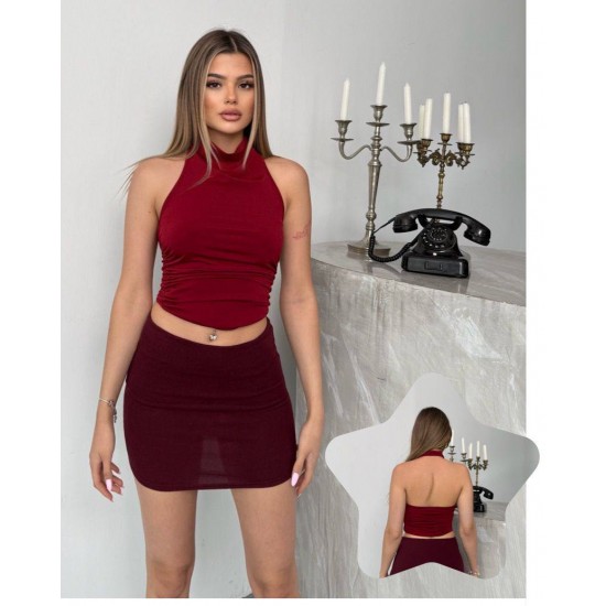 183639 burgundy BLOUSE