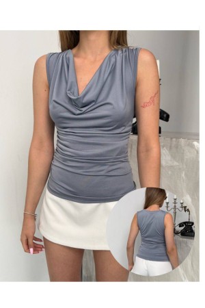 183642 TOPTAN GRİ BLUZ