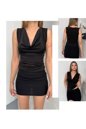 183643 TOPTAN SİYAH BLUZ