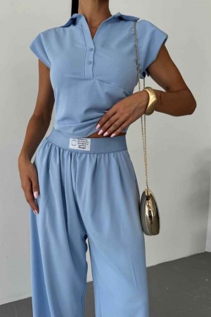 183879 TOPTAN BEBE MAVİ PANTOLON TAKIM