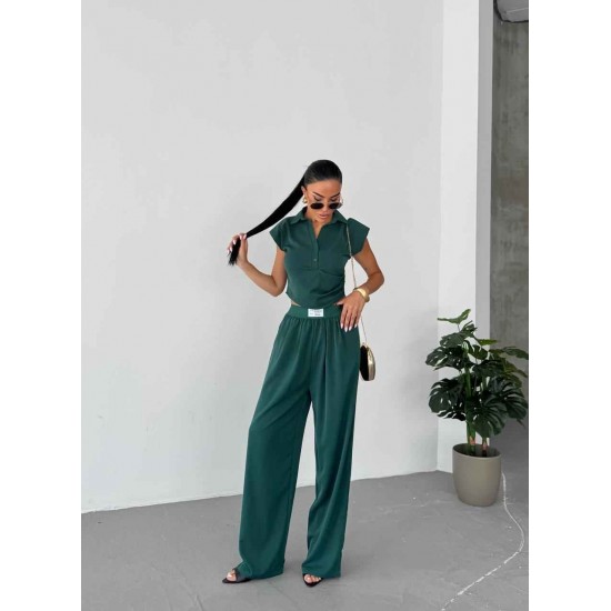 183882 TOPTAN ZÜMRÜT YEŞİL PANTOLON TAKIM