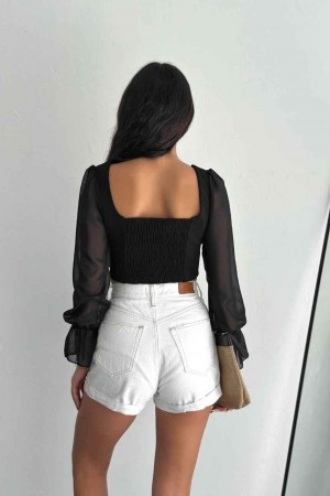 183908 TOPTAN SİYAH BLUZ