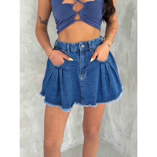 183915 TOPTAN MAVİ ETEK